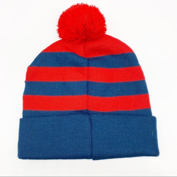 NEW‎ Captain Marvel Knit Hat Cap Beanie Red Blue Reversible Sequin Youth OS - Picture 2 of 4